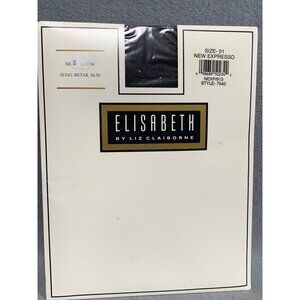 Elisabeth By Liz Claiborne Silky Sheer Hosiery Size 01 New Expresso Reinforced T